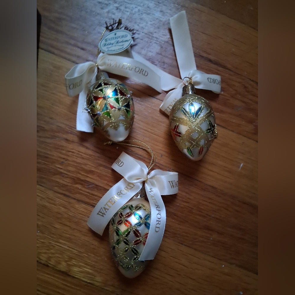 Waterford Mini Majestic Eggs Ornaments